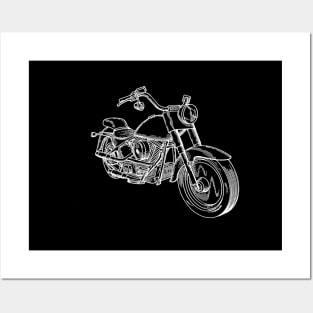 Motorcycle Vintage Patent Drawing Posters and Art